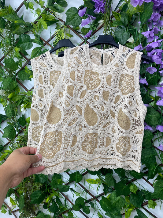 Chaleco Patron Floral