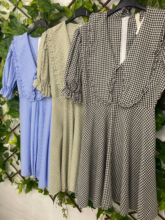 Vestido Corto Cuadros Vichy