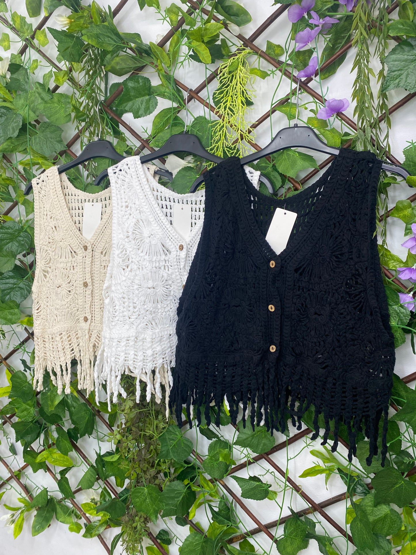 Chaleco Crochet Flecos