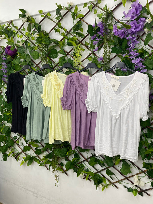 Blusa Volante y Encaje