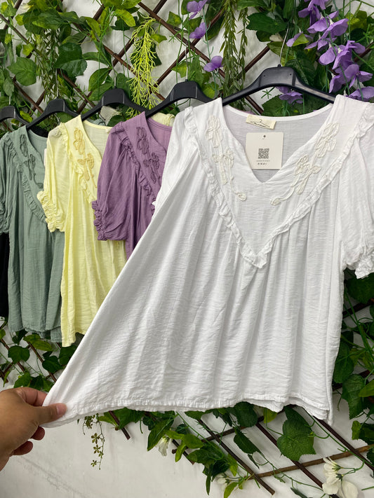 Blusa Volante y Encaje