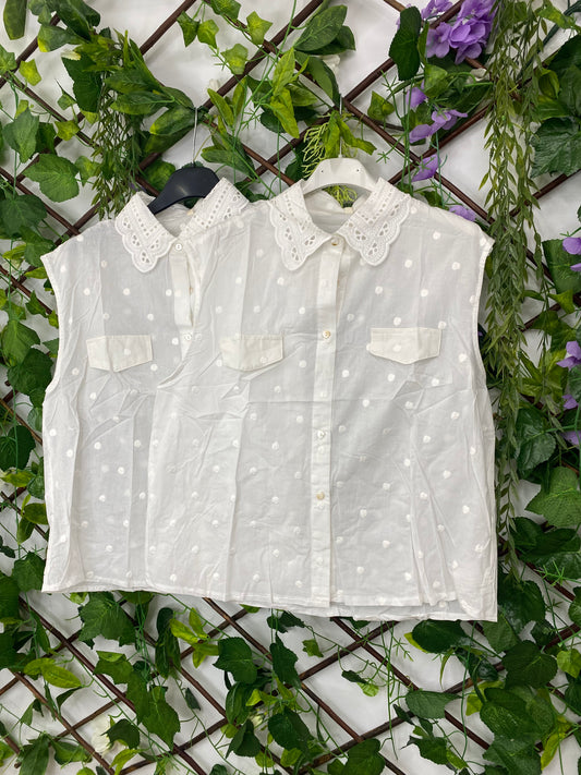 Camisa sin Mangas Lunares