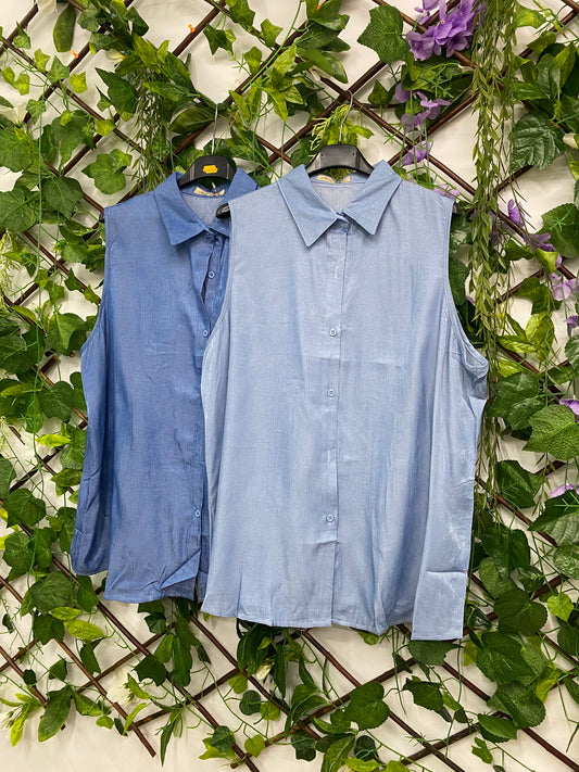 Blusa Sin Manga Vaquera