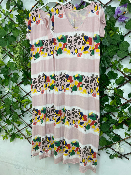 Vestido Rayas y Print