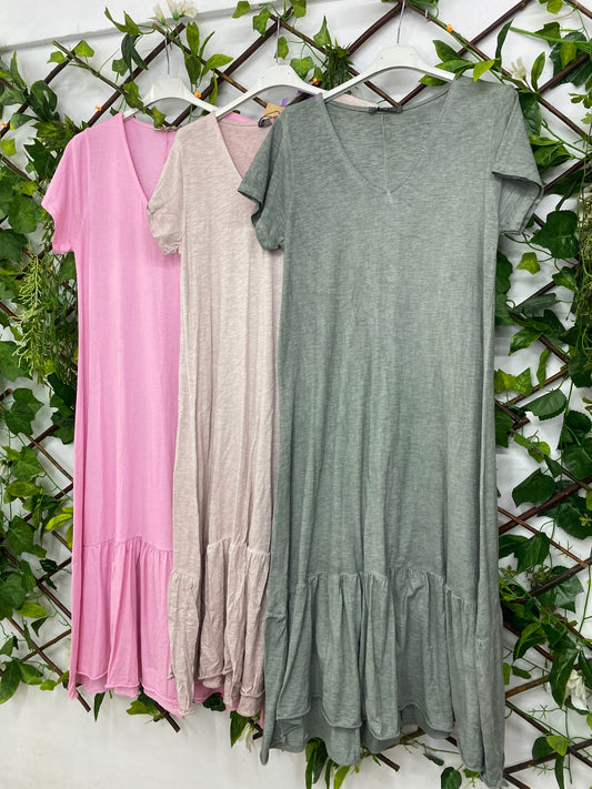 Vestido Volante Algodon