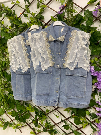 Chaleco Adornos Vaquero