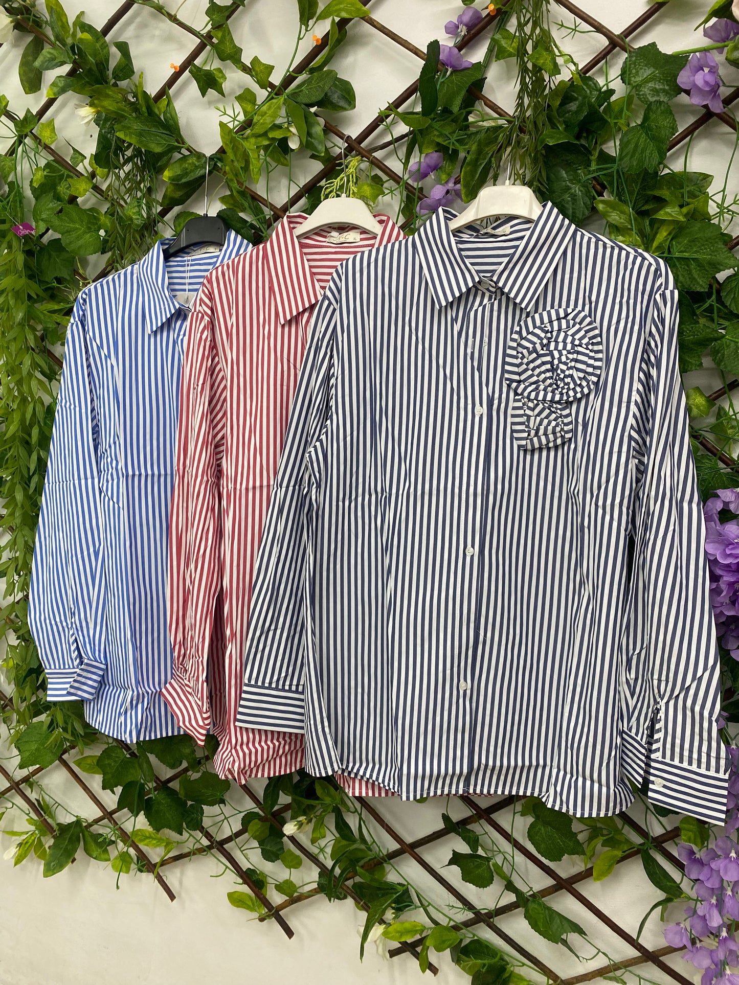 Camisa Rayas Flor