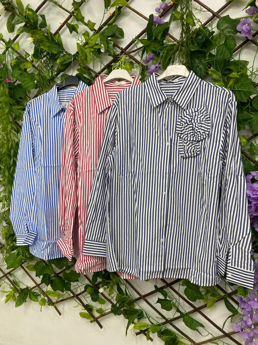 Camisa Rayas Flor