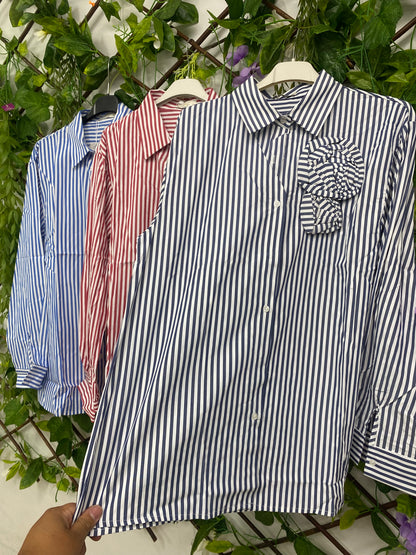 Camisa Rayas Flor